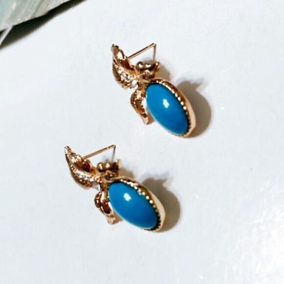 Vintage Leaf Earrings N1439 - Picture 4 of 5